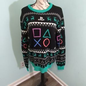 PlayStation Geeknet Holiday Ugly Christmas Sweater large PS4 PS5